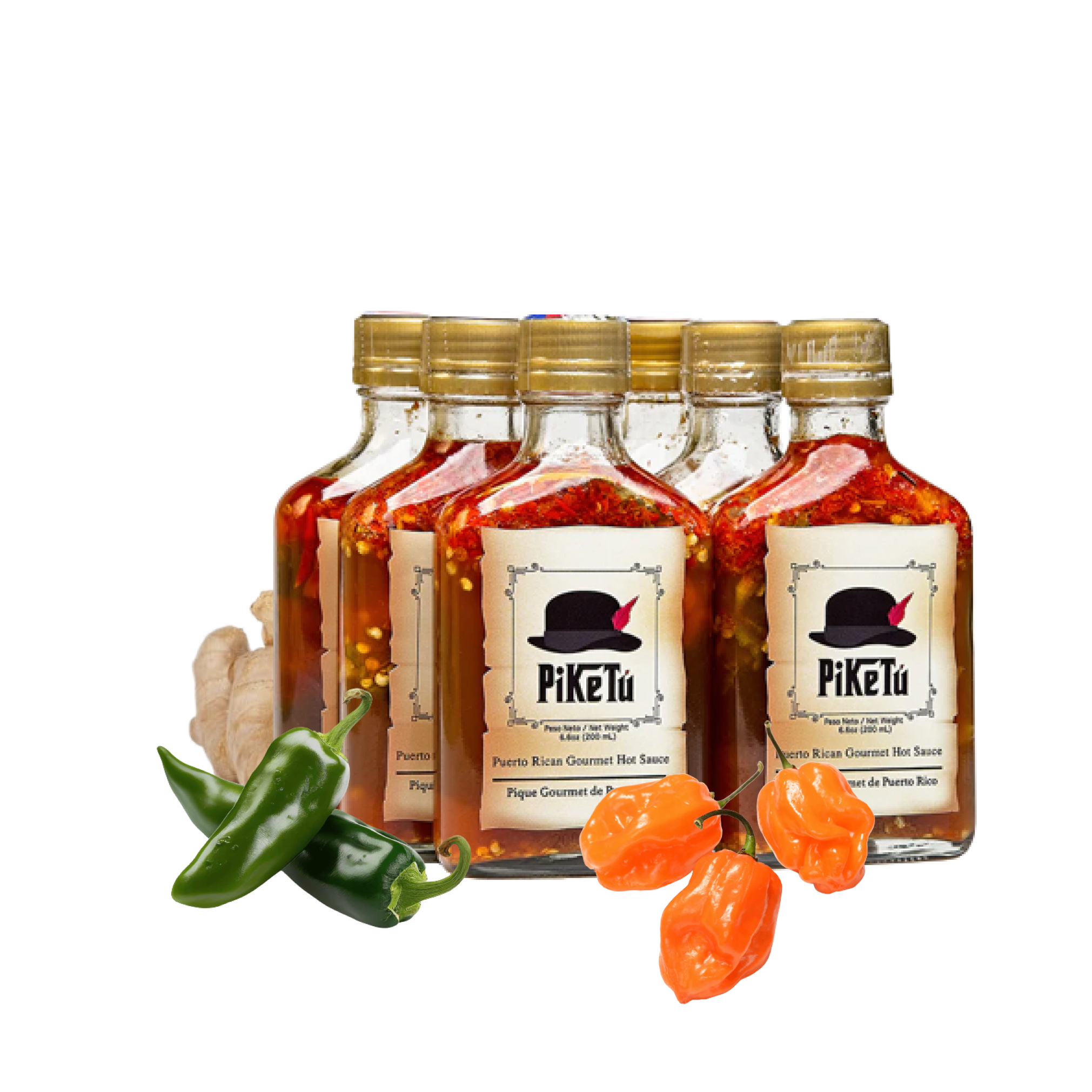 Piketu Original Hot Sauce 6oz Bottle (Six-Pack)